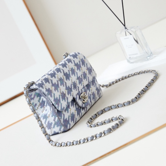 Chic Patterned Chain Shoulder Bag - Picture 2 of 7